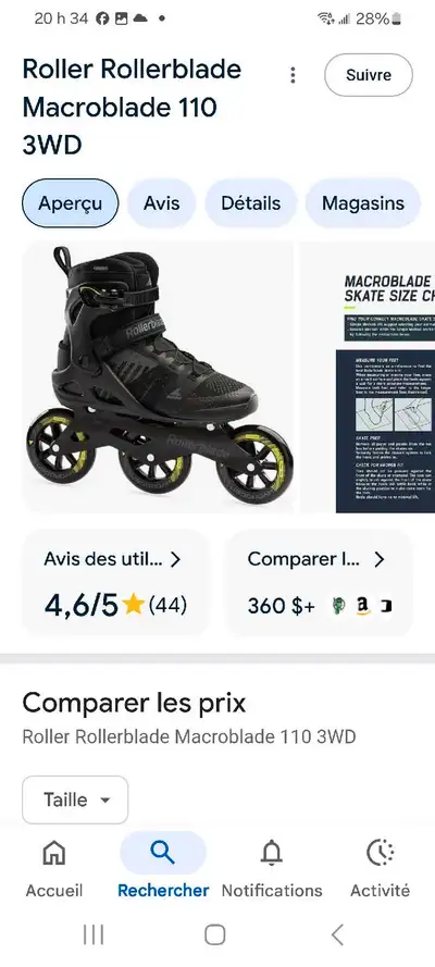 patin a roues alignees  Rollerblade, View more