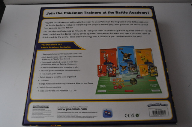 POKEMON BATTLE ACADEMY, board game TCG, 3 special decks, coin in Toys & Games in City of Halifax - Image 4
