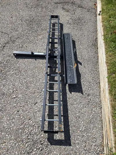 Carrier for dirt bike 2in trailer hitch mount 6.5ft long with ramp Call if interested 9054092207