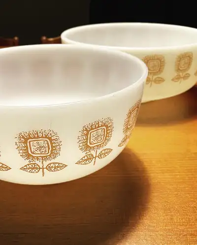 2 BOLS SALADIERS CUISSON VINTAGE RETRO MID CENTURY FEDERAL GLASS, View more