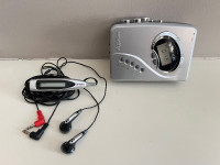 Cassette Repeater/Recorder, cassette & 2AA battery included, $5