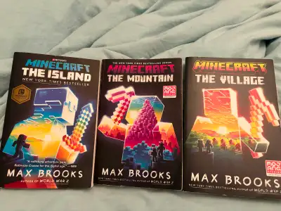 Minecraft trilogy by Max Brooks.  Gently used $20, View more
