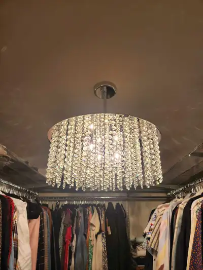 Chrome And Crystal Round 6-Light Chandelier, View more
