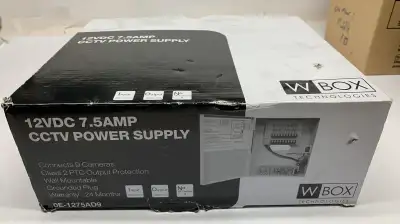 WBOX 0E-1275AD9 12VDC7.5 AMP CCTV Power Supply, View more
