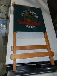 Man Cave, Moosehead Beer Cloth Poster with Wooden Frame