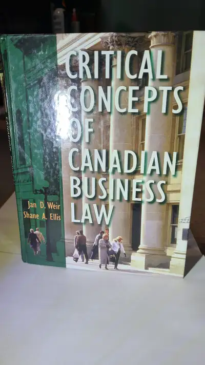 Critical concepts of Canadian Business Law Hardcover – Jan. 1 1997 Book in good condition. There are...