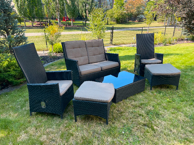 Outdoor Resin Wicker Conversation Set in Patio & Garden Furniture in Calgary - Image 3