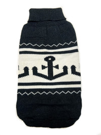 Brand new Puppy sweater - dog sweatshirt - Black - Anchor design