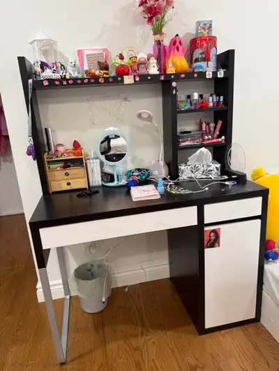 IKEA  Study Desk with Shelf – Good Condition, View more