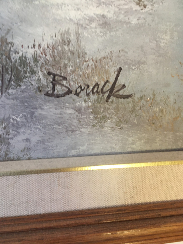 Vintage ,Original Painting by Borack, 250$ Firm in Arts & Collectibles in Ottawa - Image 4