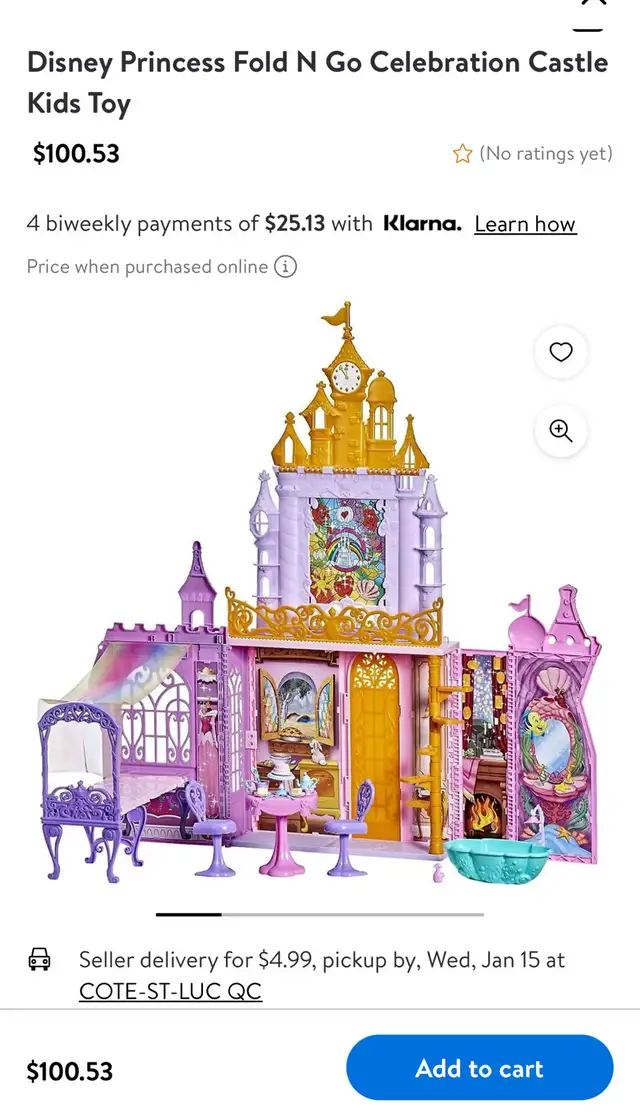château princesse Ariel  pliable / fold n’ Go castle princess in Toys in City of Montréal - Image 7
