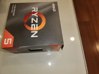 AMD Ryzen 5 1400 CPU in original box with wraith cooler, View more