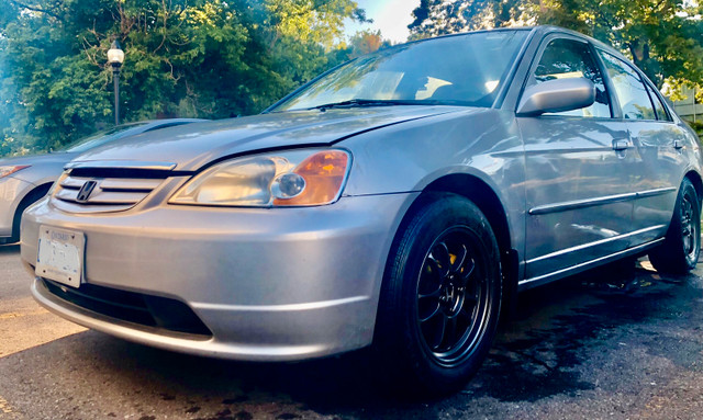 7th Generation 2003 Honda Civic LX Automatic Sedan, Silver Satin in Cars & Trucks in Mississauga / Peel Region