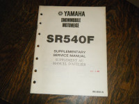 Yamaha SR540F Snowmobile  Supplementary Service  Manual
