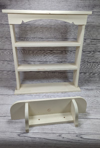 Set of 2 Solid Pine Painted Wall Shelves / Display Shelf / ₿⚡ -