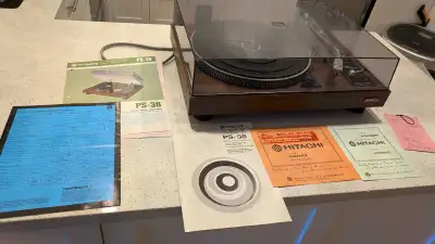 Beautiful new vintage Hitachi ps38 turntable, View more