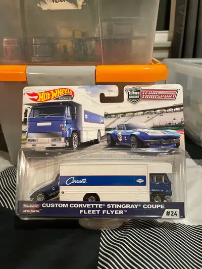 Hot wheels team transport custom Corvette Stingray, View more