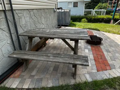 Free picnic table, View more