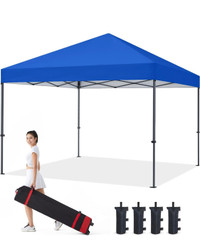 COOL-SHADE Premium Instant Canopy,10x10’, Royal Blue - NEW