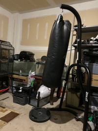 Everlast punching bag stand with 200lbs + bag