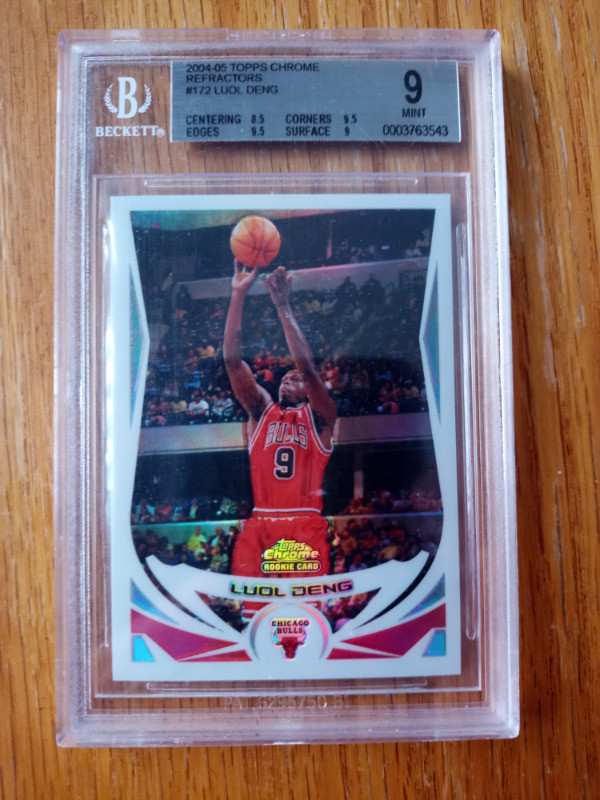 LUOL DENG RC 2004-05 TOPPS CHROME REFRACTOR ROOKIE 172 BGS 9 in Arts & Collectibles in St. Catharines - Image 2