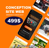 Conception site web 499$,Website design, Création site we