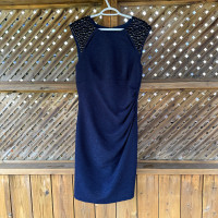 Xscape Navy Blue Sleeveless Formal Dress-size 14 -fits like a 12