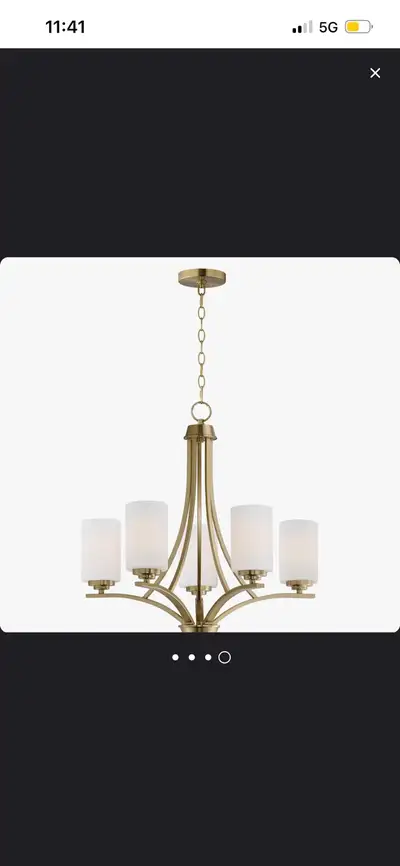 New Deven 5-Light Chandelier Satin Brass, View more