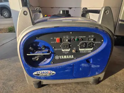 Yamaha EF2400is inverter generator. It is a 2400 watt inverter. Runs very quiet, in good condition....
