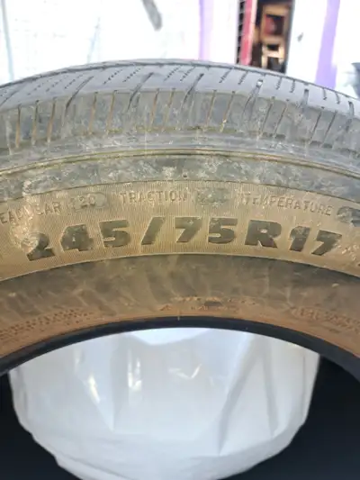 4 all season tires. Good condition. $100