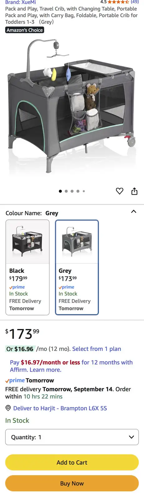 BRAND NEW Crib and playable in Cribs in Mississauga / Peel Region - Image 2