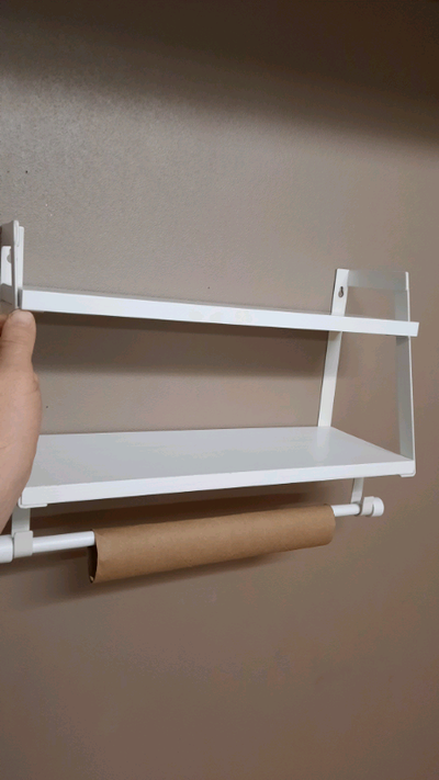 Wall mounted shelves with a removable bar, View more