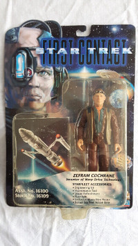 Star Trek TNG Action Figures First Contact Zefram Cochrane 1996