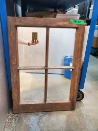 Repurposed antique Window Mirror