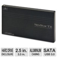 NexStar TX 2.5" SATA USB 3.0 External Hard Drive Enclosure $20