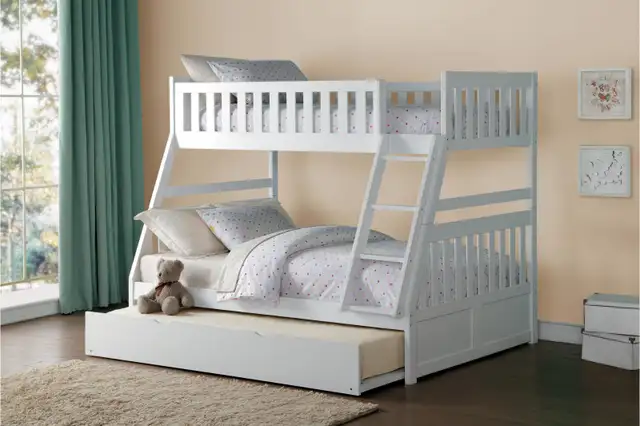 Lisa Bunk bed, Single over Double, Grey or White, NEW,  in stock in Beds & Mattresses in Tricities/Pitt/Maple - Image 5