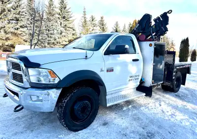 6.7L 6CYL CUMMINS DIESEL Engine, Automatic Transmission, 5500HD 4X4/REG CAB, HIAB 055D-3 CLX PICKER...