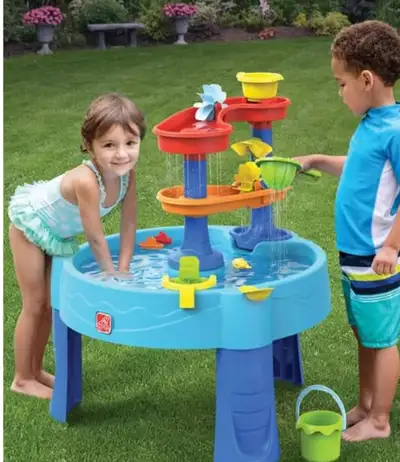 Brand new!!! Double Cascading Rapids Water Table, View more