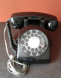 Rotary Telephone Black Vintage works
