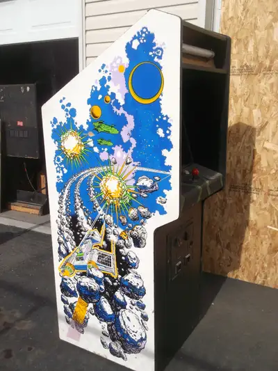 Original 1980 Atari Asteroids Deluxe Arcade game cabinet project, View more