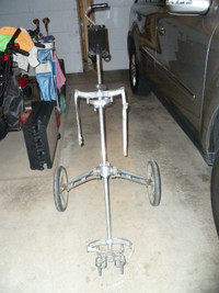 Selling Vintage Metal Bag Boy Push Cart