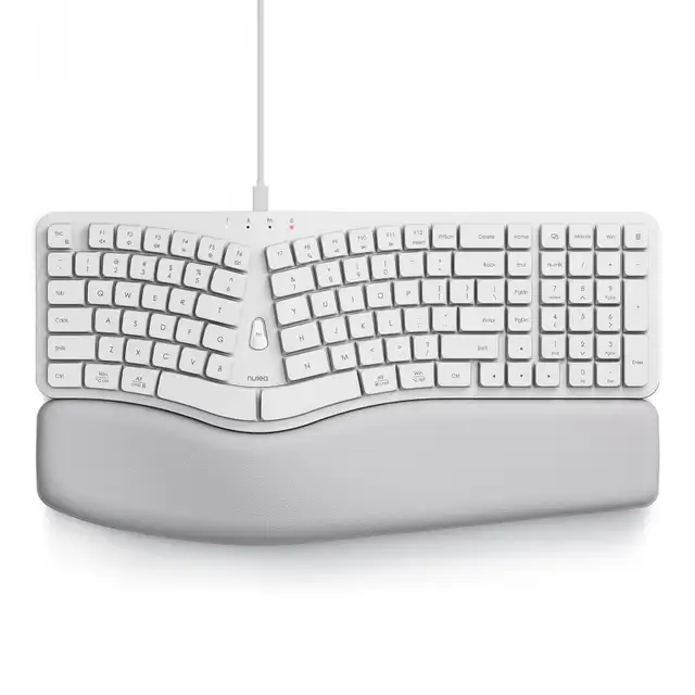 Nulea HA398 Ergonomic Split Wired Keyboard Palm Rest Full Size