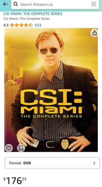 CSI MIAMI COMPLETE DVD box set