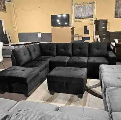 Velvet sectional couch ️, View more