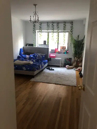 Furnished 2 bedrm Large 900 sf unit w A/C. Utilities included. This is a bright corner unit, first f...