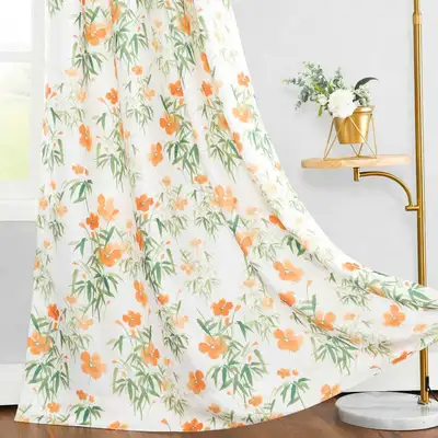 NEW Farmhouse Floral Curtains 52"Wx96"L - 2 Panels, View more