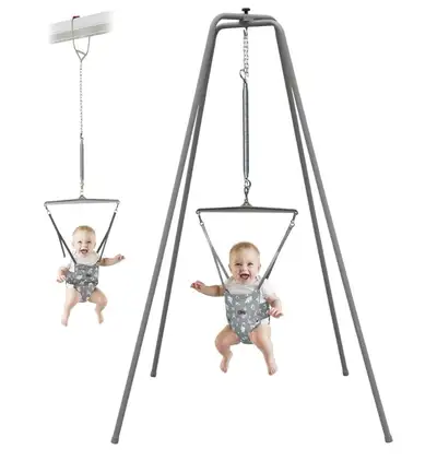 Brand new. Opened box Bundle Includes both Iconic Doorway Jumper and our Elite Premium Stand for the...