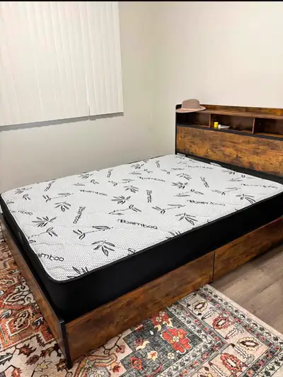 Queen size 4 drawers storage bed included mattress on discount , View more