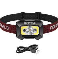 Goforworld usb rechargeable headlamp/lampe frontale 