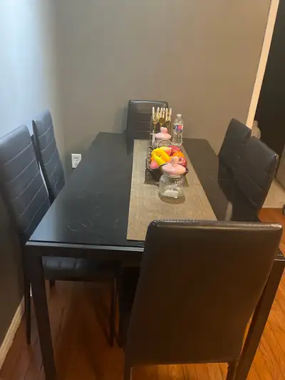 Dining Table and Six Chairs, View more